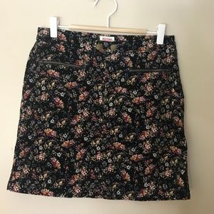 Mossimo Floral Corduroy Skirt